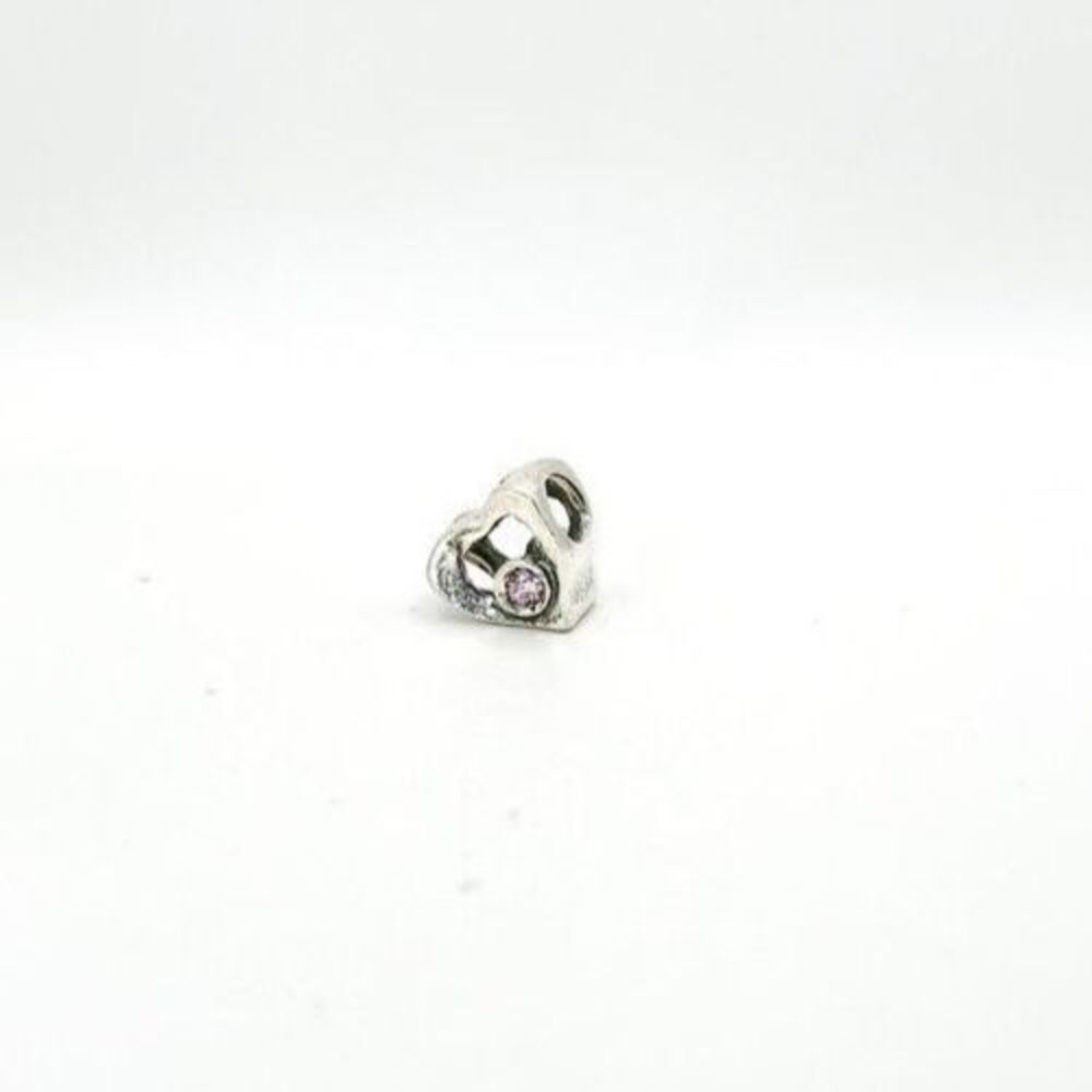 Chamilia Heart Pink Cubic Zirconia Silver Bead Charm